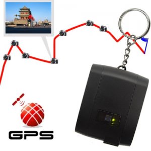 3-in-1 Keychain GPS Receivers with Memory + GPS Data Logger and Photo Tagger